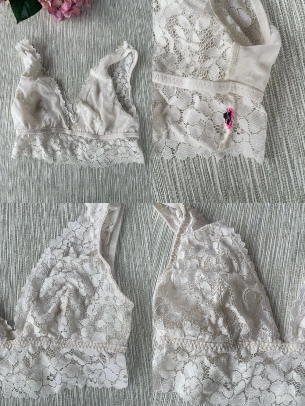 3 La Senza Lace Bralettes in Black and Cream - Women  Intimates  Size Small - Picture 8 of 13
